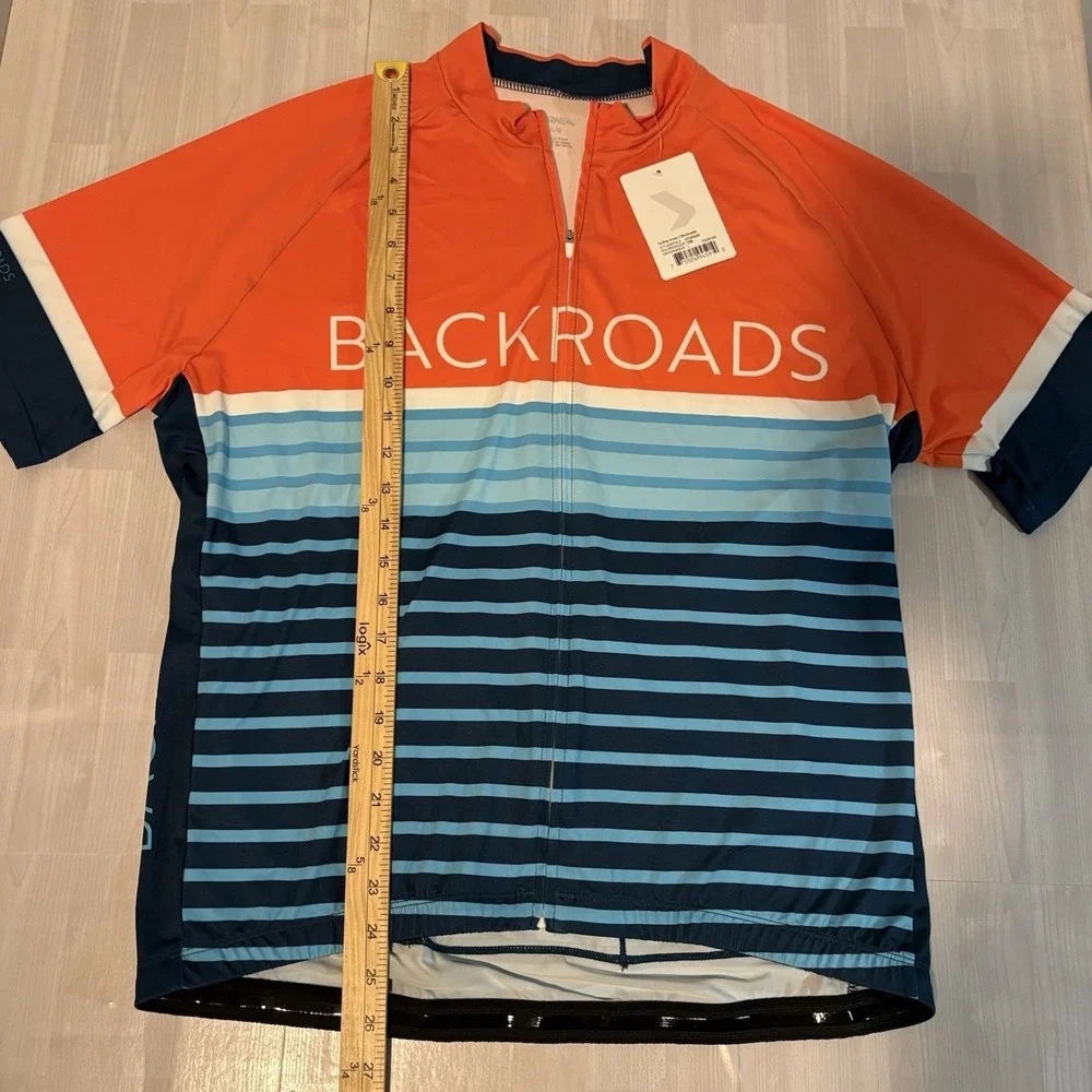 Louis Garneau Sport Fit Cycling Jersey Men's Size L Backroads Full Zip NWT!